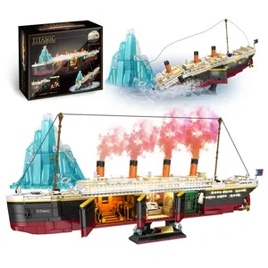 2288Pcs Movie Titanic Large Cruise Boat Ship Steamship Model DIY Assembly Brick Construction Toys Building Blocks Sets