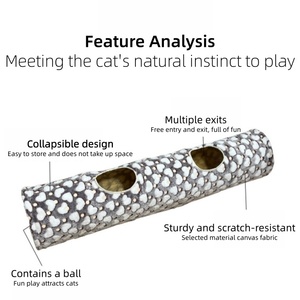 Accessori Animali Prodotti per Gatto Peluche Pieghevole Brillano al Buio Interattivo Movimento Giocattolo Gatto Tunnel Passaggio - Product Image 3