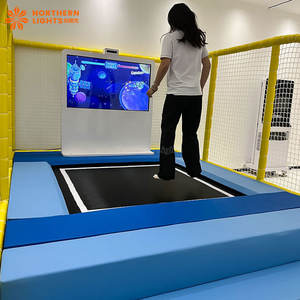Juego interactivo de salto de trampolín AR de Metal para niños, pantalla HD interior, parque infantil, Sensor <span class=keywords><strong>Kinect</strong></span>, trampolín interactivo deportivo - Product Image 1