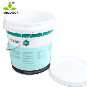 Seau en plastique blanc imprimé de 15 litres avec poignée métallique et couvercle sécurisé pour <span class=keywords><strong>peinture</strong></span>, revêtement et produits chimiques - Product Image 1