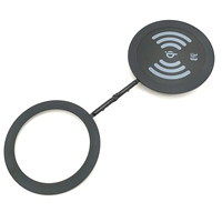 Carcasa de Plástico ABS para Cargador Inalámbrico, Moldeada por Inyección Personalizada, Base de Carga Inalámbrica Circular, Anillo Antideslizante de Silicona