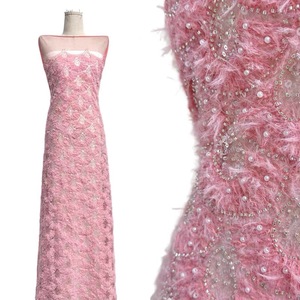 <span class=keywords><strong>Tela</strong></span> de <span class=keywords><strong>Tul</strong></span> Francés de Alta Calidad, Transpirable, Bordada, con Lentejuelas, para Vestidos de Novia y Fiesta - Product Image 6