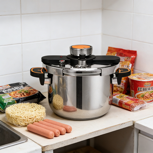 <span class=keywords><strong>Olla</strong></span> a Presión de Acero Inoxidable 304 con Función Antiesplosión, Perilla Reforzada, Ideal <span class=keywords><strong>para</strong></span> Regalo, con Sistema de Seguridad - Product Image 1