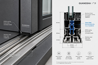 Ventanas Corredizas de Aluminio con Doble Acristalamiento, Resistentes al Viento, con Diseño Moderno, Certificación Energy Star, Garantía de 3 Años para Exteriores de Viviendas