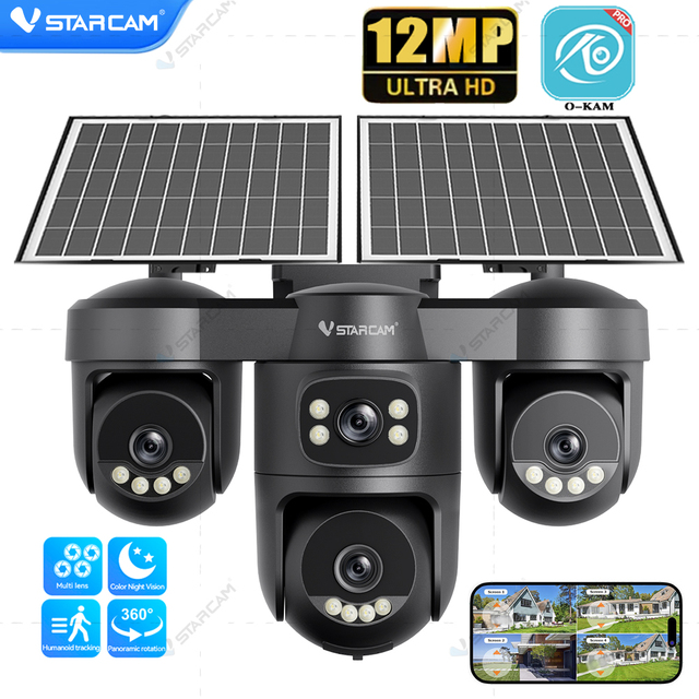 12MP Dome CCTV Outdoor Security Camera 4K Full Color Night Vision Motion Detection AI Human Tracking IP WIFI PTZ CMOS Cloud
