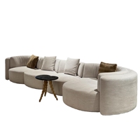 Canapé modulaire antique en tissu chenille, design personnalisable de forme spéciale, vente en gros disponible
