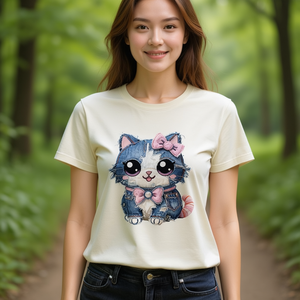T-Shirt Unisex 100% Cotone 210GSM con Stampa DTF, Casual, Traspirante e Resistente, Maglietta da Donna - Product Image 3