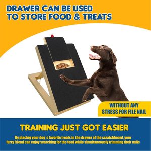Tedavi kutusu ile ahşap köpek tırnak çizik kurulu köpek pençe tırnak çizik ped evcil hayvan tırnak dosya kurulu kırpma <span class=keywords><strong>Scratcher</strong></span> - Product Image 4