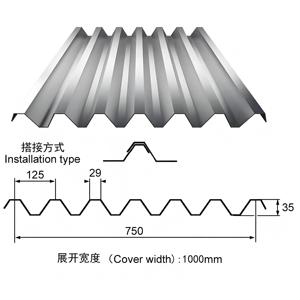 Phong cách hiện đại Sàn thép mạ kẽm trang trí tấm tôn prefab nhà mái decking vật liệu xây dựng cho căn hộ sử dụng - Product Image 6