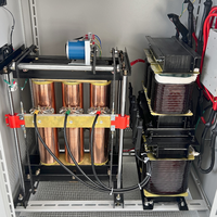 Stabilisateur de tension automatique triphasé AC SBW AVR 80 kVA, SVC, cuivre, haute efficacité 0,98, protection IP54, certifié CE, CNC
