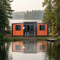 Maison extensible de 20 pieds avec deux chambres et une salle de bain, installation rapide et maisons préfabriquées personnalisables