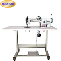 Machine à coudre industrielle YS-3800D-2TRW à double aiguille, pied marcheur, point de chaînette et point de bourrelet pour bannières publicitaires et vêtements
