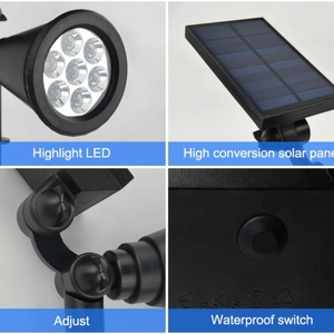 Projecteur solaire étanche pour jardin, éclairage extérieur, lampe solaire pour pelouse, projecteur solaire pour extérieur - Product Image 5