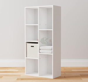 Libreria a 7 cubi, scaffale organizer bianco per casa e ufficio, resistente, facile da montare, 9,25 pollici di profondità x 19,49 pollici di larghezza x 41,73 pollici di altezza - Product Image 4