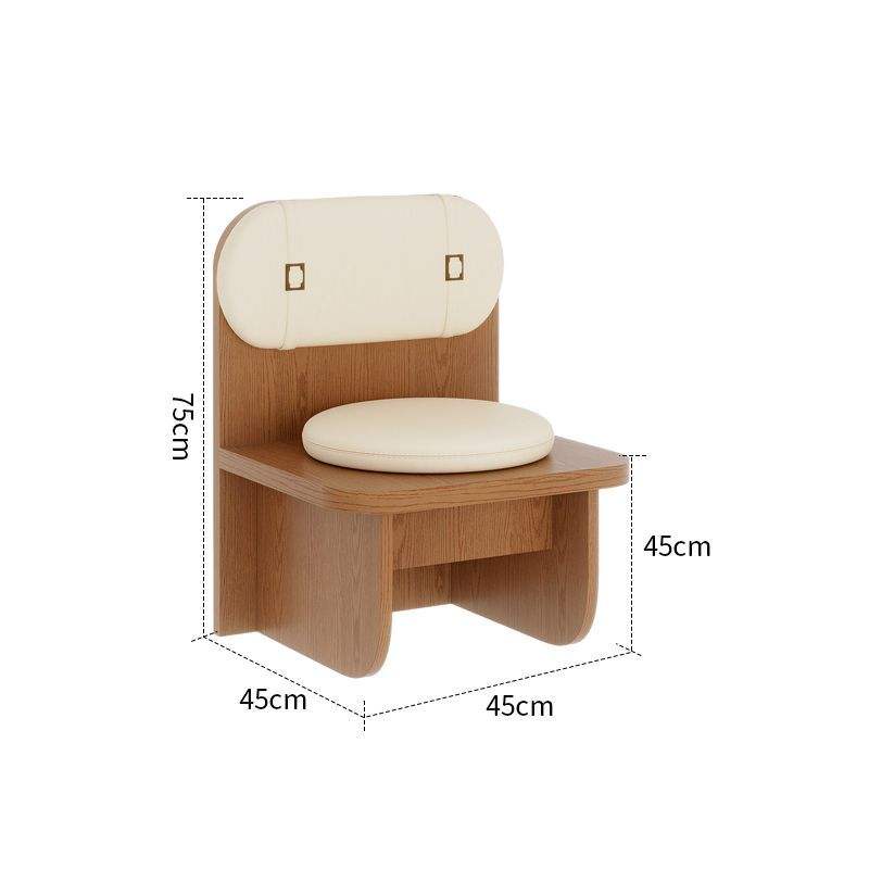 Fauteuil individuel écru avec dossier, personnalisable.