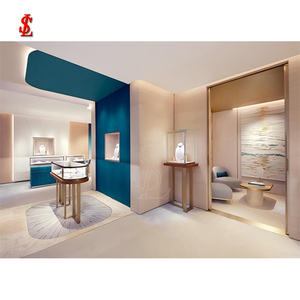 Vitrine de présentation de bijoux avec éclairage LED anti-poussière, style <span class=keywords><strong>vintage</strong></span> pour boutique - Product Image 5