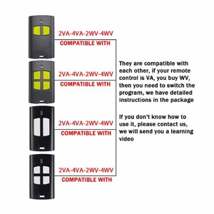 TO.GO WP BENNICA Control remoto de puerta de garaje 2/4 botones 12V inalámbrico RF código rodante llave Fob abridor de puerta duplicador de llave - Product Image 4