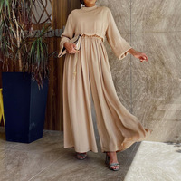 Vente en gros Prêt à Expédier Combinaison Femme Musulmane Abaya Grande Taille Femme
