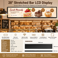 Écran LCD Barre Allongée Haute Luminosité pour Affichage Numérique Publicitaire – Lecteur d'Information pour Bords d'Étagères en Magasin de Détail