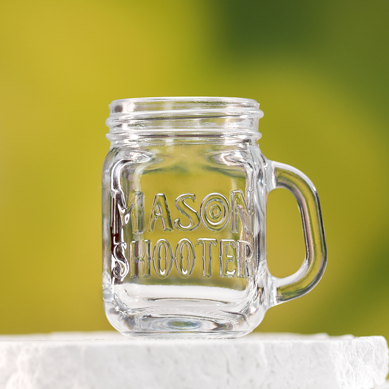 Set Of 12 Mini Mason Jar Mugs – 4 Ounce Glass Cups With Handles & Leak-Proof Lids, 2 1/8" Diameter