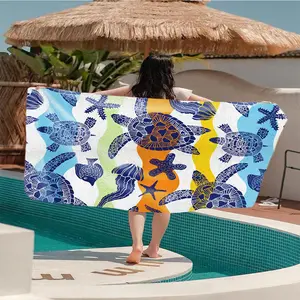 Wholesale Custom Logo Quick Dry Sand Proof Recycled Towels Microfiber Print Swimming Beach Towels