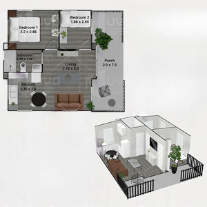 Maison modulaire pliable extensible de luxe à 2 chambres, maison préfabriquée mobile pour la Nouvelle-Zélande - Product Image 3
