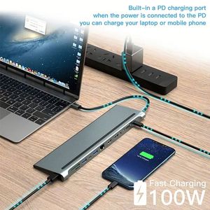 Adaptador Multifuncional 12 en 1 USB C, USB-C Tipo C a 4K, Estación de Acoplamiento Multifuncional - Product Image 3