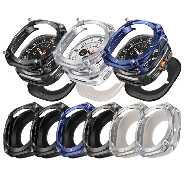 Fashion Zinc Alloy Metal Protection Case Cover Shell for Samsung Galaxy Watch 7 Ultra 47mm Protective Case