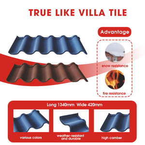 Vente directe usine Tuile de toiture industrielle en acier métallique revêtu de pierre pour entrepôts chinois, ateliers, appartements, résistant à l'eau et aux intempéries - Product Image 1