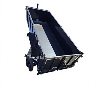 Remolque de volteo Hillcrest 7x16 de doble eje con capacidad de 17.6K y construcción de acero negro - Product Image 1