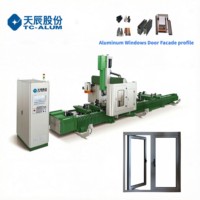 Máquina CNC de 4 Ejes Tianchen para Fabricación de Ventanas y Puertas con Función de Perforación y Fresado para Perfiles de Fachada de Aluminio