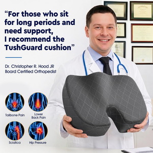 Premium Memory Foam Seat Cushion Square Shape Removable Washable Customizable for Office Home Ergonomic <b>Support</b> Relieves - Product Image 3