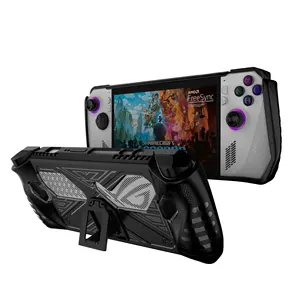 For ASUS ROG Ally Case Handheld Console Protective Cover Shockproof Soft TPU Shock-Absorption Cover with Kickstand Anti-Drop