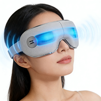 Masseur oculaire sans fil infrarouge avec physiothérapie, contrôle de la minuterie, fonction chauffante, nettoyage détachable et massage par pétrissage pour les yeux et les épaules