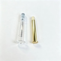 Luftfreisetzende Silberfarbene Metall-Pistoleinspritze 2,25ml 2ml Luer Lock Glasspritze für Destillatöl 1ml Spritzen