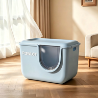 Caja de arena gigante cubierta para gatos, inodoro para gatos con capota extra grande, antisalpicaduras, a prueba de olores, antipolvo para gatos grandes