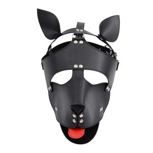 <span class=keywords><strong>Gay</strong></span> Puppy Hood BDSM Juego de rol Pet Headgear Bondage Gear Props para perros - Product Image 1