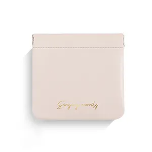 Minimalista moderno Mini custodia in pelle impermeabile per rossetto portatile con Logo per cuffie oggetti vari
