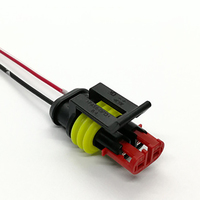 Konektor Otomotif TE AMP Superseal Seri 1.5MM Tahan Air 1 2 3 4 5 6 Pin, Kabel Harness Perakitan untuk Truk Scania