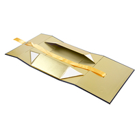 Boîte cadeau pliable magnétique avec logo personnalisé avec ruban pour emballage de vêtements, chaussures, chapeau
