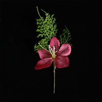 2634 Boutonnière et corsage de poignet de style bohème en tissu, fabriqué en Chine, idéal pour les événements professionnels, les séances photo en studio et les accessoires de mariée