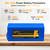 Paket Baterai Solid State Ubetter US Spot 48V 14Ah untuk Sepeda Motor Listrik Ebike Jarak Jauh Isi Ulang Kapasitas Tinggi Dilengkapi BMS