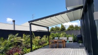Auvent pliant électro-automatique en PVC, abri pliant en PVC, pergola pliante en PVC, auvent et gazebo, structure extérieure pour villa, jardin, gazebo