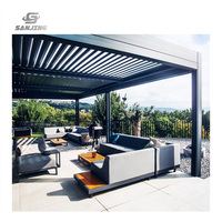 Design moderne Pergola bioclimatique Bâtiments de jardin Gazebo en aluminium Pergola extérieure en aluminium Toit à persiennes