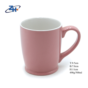 Пользовательские Розовый Цвет Глазурованная Керамическая кофейная кружка со специальной ручкой кружка для воды - Product Image 4