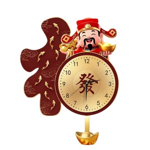 <span class=keywords><strong>Orologio</strong></span> da <span class=keywords><strong>Parete</strong></span> Luminoso Silenzioso con Immagine di Cristallo Elettrico 'Dio della Ricchezza' per Sfondo TV Soggiorno, Decorazione Artistica 2026 Nuovo Design Creativo per la Casa - Product Image 5