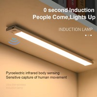 Lumière d'armoire à détection de présence humaine, LED dimmable, alimentée par batterie, détecteur de mouvement sans fil, LED décorative pour intérieur