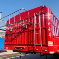 Semi-remorque JINFENG Hebei Chine 60 tonnes en acier à 3 essieux avec ridelles pour le transport de bétail/vaches/porcs/volailles et de charges lourdes