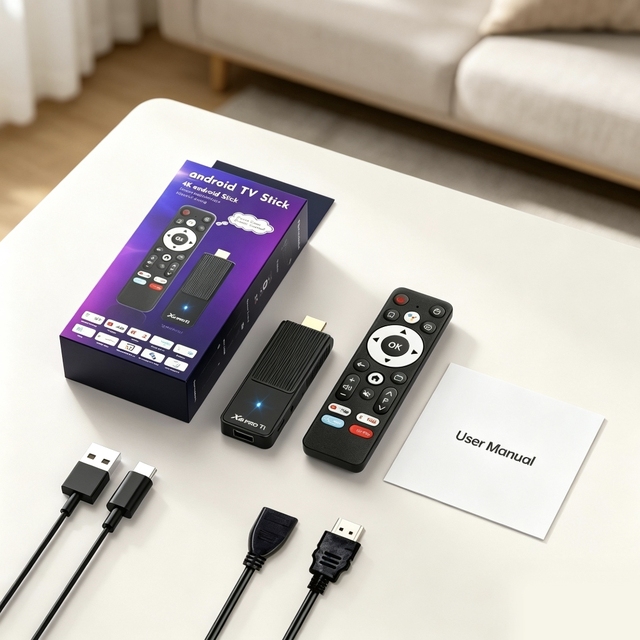 X88 PRO T1 Android14 TV Dongle Rockchip RK3518 Quad Core A53 TV Stick 2GB+16GB WiFi6 BT USB2.0 Media Player 4K UHD Home TV Stick