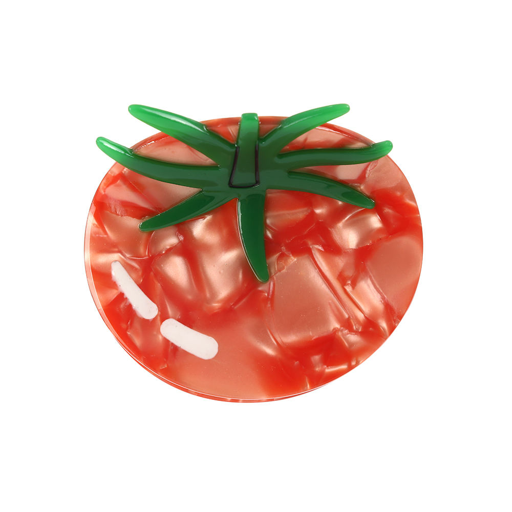 Customized Kids' Fashionable Acrylic Shark Hairpin with Vegetable Cartoon Design Carton Packaging Fast Delivery for Daily Use